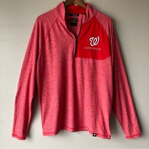 Washington Nationals Men’s Large 1/4 Zip Lightweight Baseball Pullover Shirt
